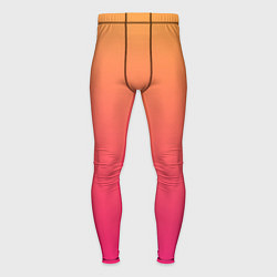 Тайтсы мужские Color orange pink, цвет: 3D-принт