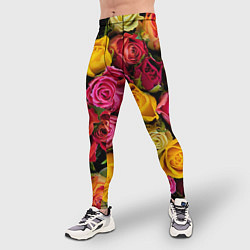 Тайтсы мужские Ассорти из роз, цвет: 3D-принт — фото 2