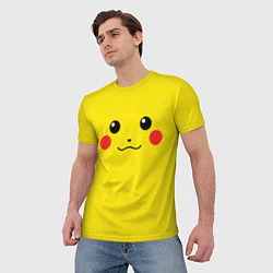 Футболка мужская Happy Pikachu, цвет: 3D-принт — фото 2