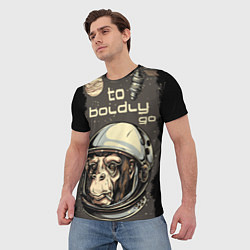 Футболка мужская Monkey: to boldly go, цвет: 3D-принт — фото 2