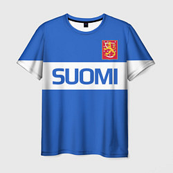 Футболка мужская Сборная Финляндии: домашняя форма, цвет: 3D-принт