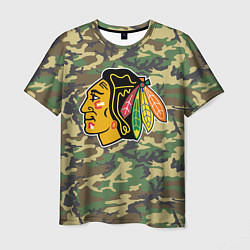 Футболка мужская Blackhawks Camouflage, цвет: 3D-принт