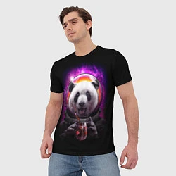 Футболка мужская Panda Cosmonaut, цвет: 3D-принт — фото 2
