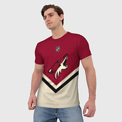 Футболка мужская NHL: Arizona Coyotes, цвет: 3D-принт — фото 2