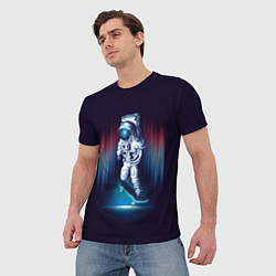 Футболка мужская Космический скейтбордист, цвет: 3D-принт — фото 2