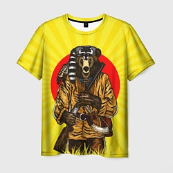Футболка мужская Медведь охотник, цвет: 3D-принт