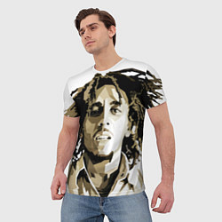 Футболка мужская Bob Marley: Mono, цвет: 3D-принт — фото 2