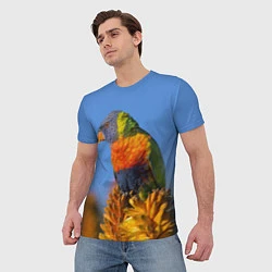 Футболка мужская Попугай на солнце, цвет: 3D-принт — фото 2
