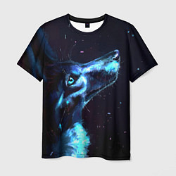 Футболка мужская Лунный волк, цвет: 3D-принт