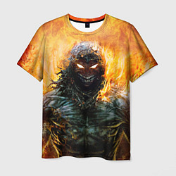 Футболка мужская Disturbed: Monster Flame цвета 3D-принт — фото 1