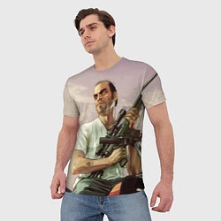 Футболка мужская GTA 5: Trevor with a gun, цвет: 3D-принт — фото 2