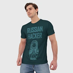 Футболка мужская Русский хакер, цвет: 3D-принт — фото 2