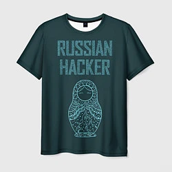 Футболка мужская Русский хакер, цвет: 3D-принт