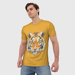 Футболка мужская Геометрический тигр, цвет: 3D-принт — фото 2