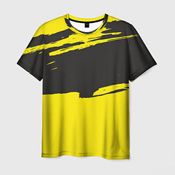 Футболка мужская Чёрно-жёлтый, цвет: 3D-принт