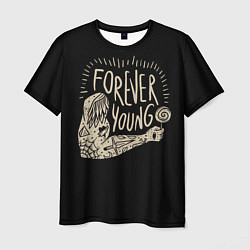 Футболка мужская Forever young, цвет: 3D-принт