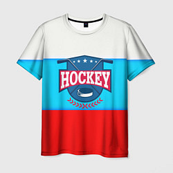 Футболка мужская Hockey Russia, цвет: 3D-принт