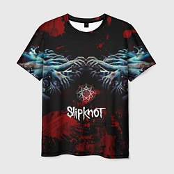 Футболка мужская Slipknot руки зомби, цвет: 3D-принт