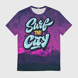 Футболка мужская Surf the City Purple, цвет: 3D-принт