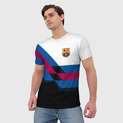 Футболка мужская Barcelona FC: Black style, цвет: 3D-принт — фото 2