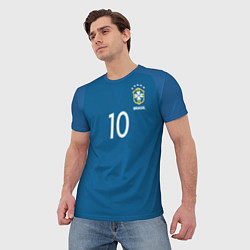 Футболка мужская Сборная Бразилии: Неймар ЧМ-2018, цвет: 3D-принт — фото 2