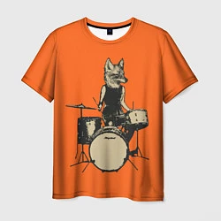 Футболка мужская Drums Fox, цвет: 3D-принт
