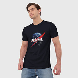 Футболка мужская NASA: Black Space, цвет: 3D-принт — фото 2