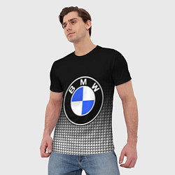 Футболка мужская BMW 2018 Black and White IV, цвет: 3D-принт — фото 2