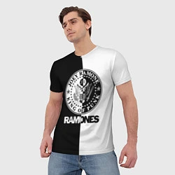 Футболка мужская Ramones B&W, цвет: 3D-принт — фото 2