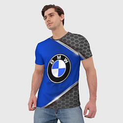 Футболка мужская BMW: Blue Metallic, цвет: 3D-принт — фото 2