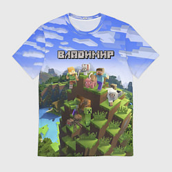 Футболка мужская Майнкрафт: Владимир, цвет: 3D-принт