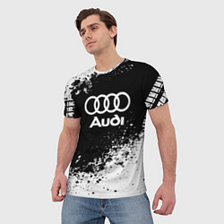 Футболка мужская Audi: Black Spray, цвет: 3D-принт — фото 2