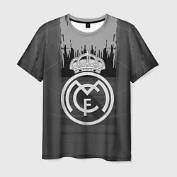 Футболка мужская FC Real Madrid: Grey Abstract, цвет: 3D-принт