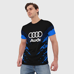 Футболка мужская Audi: Blue Anger, цвет: 3D-принт — фото 2