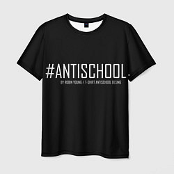 Футболка мужская #ANTISCHOOL, цвет: 3D-принт