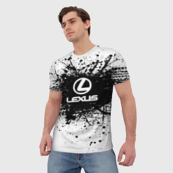 Футболка мужская Lexus: Black Spray, цвет: 3D-принт — фото 2