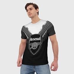 Футболка мужская FC Arsenal: Black Style, цвет: 3D-принт — фото 2