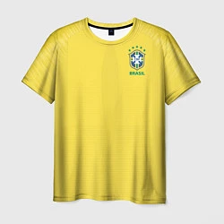 Футболка мужская Бразилия: ЧМ-2018, цвет: 3D-принт