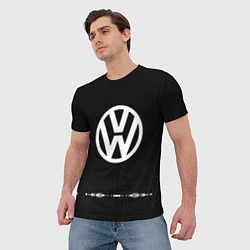 Футболка мужская Volkswagen: Black Abstract, цвет: 3D-принт — фото 2