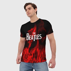 Футболка мужская The Beatles: Red Flame, цвет: 3D-принт — фото 2