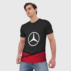 Футболка мужская Mercedes Benz: Grey Carbon, цвет: 3D-принт — фото 2