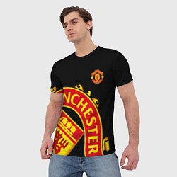 Футболка мужская FC Man United: Black Exclusive, цвет: 3D-принт — фото 2