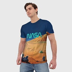 Футболка мужская NASA on Mars, цвет: 3D-принт — фото 2