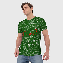 Футболка мужская E=mc2: Green Style, цвет: 3D-принт — фото 2