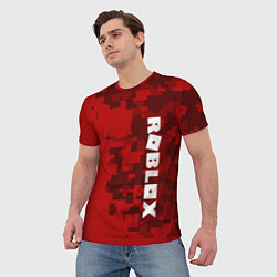 Футболка мужская ROBLOX: Red Camo, цвет: 3D-принт — фото 2