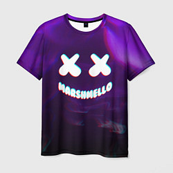 Футболка мужская Marshmello: Violet Glitch, цвет: 3D-принт