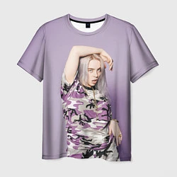 Футболка мужская Billie Eilish: Violet Camo, цвет: 3D-принт