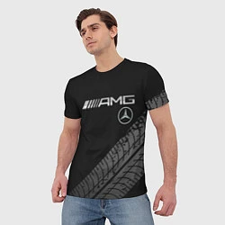 Футболка мужская Mercedes AMG: Street Racing, цвет: 3D-принт — фото 2
