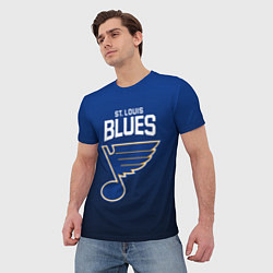 Футболка мужская St Louis Blues, цвет: 3D-принт — фото 2