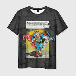 Футболка мужская Flash, Batman, Superman, цвет: 3D-принт